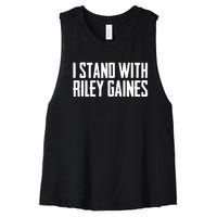 I Stand With Riley Gaines | Save Women's Sports Women's Racerback Cropped Tank