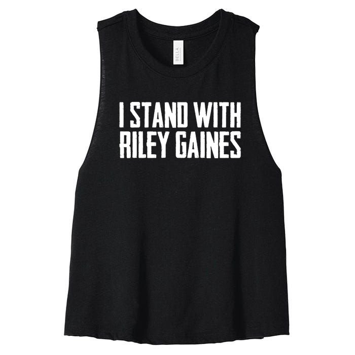 I Stand With Riley Gaines | Save Women's Sports Women's Racerback Cropped Tank