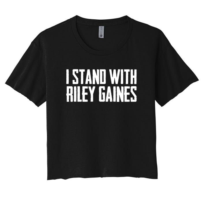 I Stand With Riley Gaines | Save Women's Sports Women's Crop Top Tee