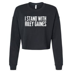 I Stand With Riley Gaines | Save Women's Sports Cropped Pullover Crew