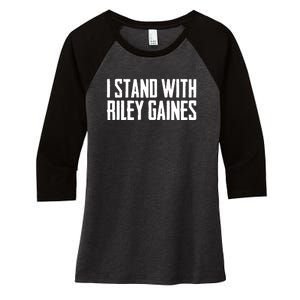 I Stand With Riley Gaines | Save Women's Sports Women's Tri-Blend 3/4-Sleeve Raglan Shirt