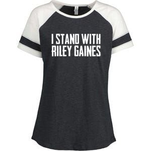 I Stand With Riley Gaines | Save Women's Sports Enza Ladies Jersey Colorblock Tee