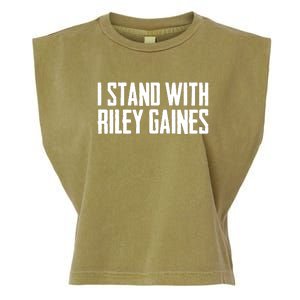 I Stand With Riley Gaines | Save Women's Sports Garment-Dyed Women's Muscle Tee