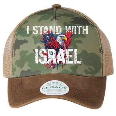 I Stand With Israel Eagle Support Israel Legacy Tie Dye Trucker Hat