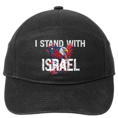 I Stand With Israel Eagle Support Israel 7-Panel Snapback Hat