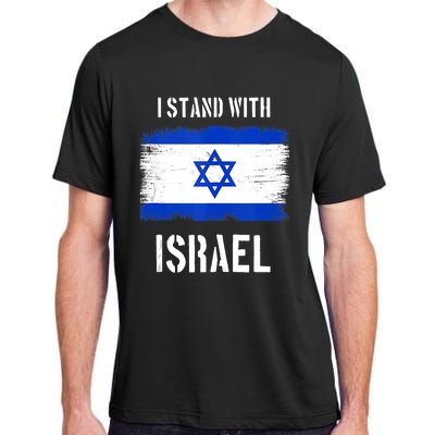 I Stand With Israel Israel Palestine Conflict Support Israel Adult ChromaSoft Performance T-Shirt