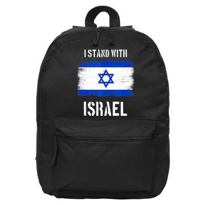 I Stand With Israel Israel Palestine Conflict Support Israel 16 in Basic Backpack