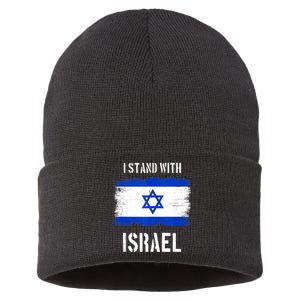 I Stand With Israel Israel Palestine Conflict Support Israel Sustainable Knit Beanie