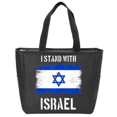 I Stand With Israel Israel Palestine Conflict Support Israel Zip Tote Bag