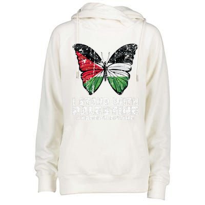 I Stand With Palestine For Their Freedom Free Palestine Womens Funnel Neck Pullover Hood