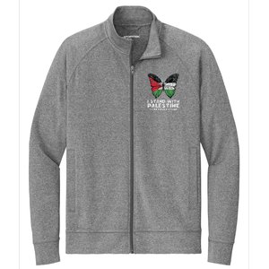 I Stand With Palestine For Their Freedom Free Palestine Stretch Full-Zip Cadet Jacket