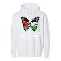 I Stand With Palestine For Their Freedom Free Palestine Garment-Dyed Fleece Hoodie