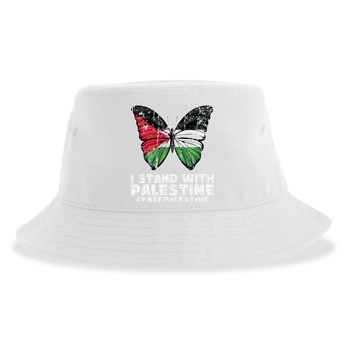 I Stand With Palestine For Their Freedom Free Palestine Sustainable Bucket Hat