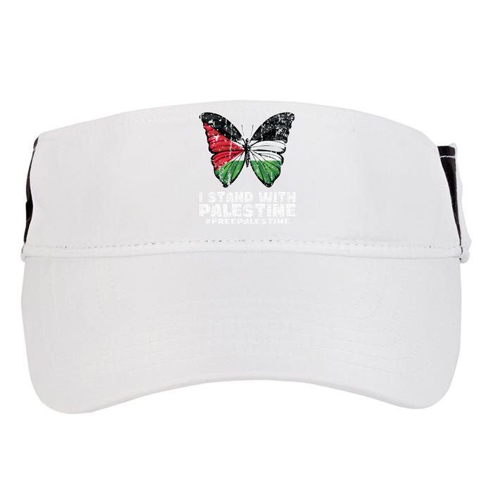 I Stand With Palestine For Their Freedom Free Palestine Adult Drive Performance Visor