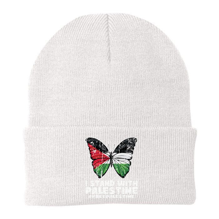 I Stand With Palestine For Their Freedom Free Palestine Knit Cap Winter Beanie