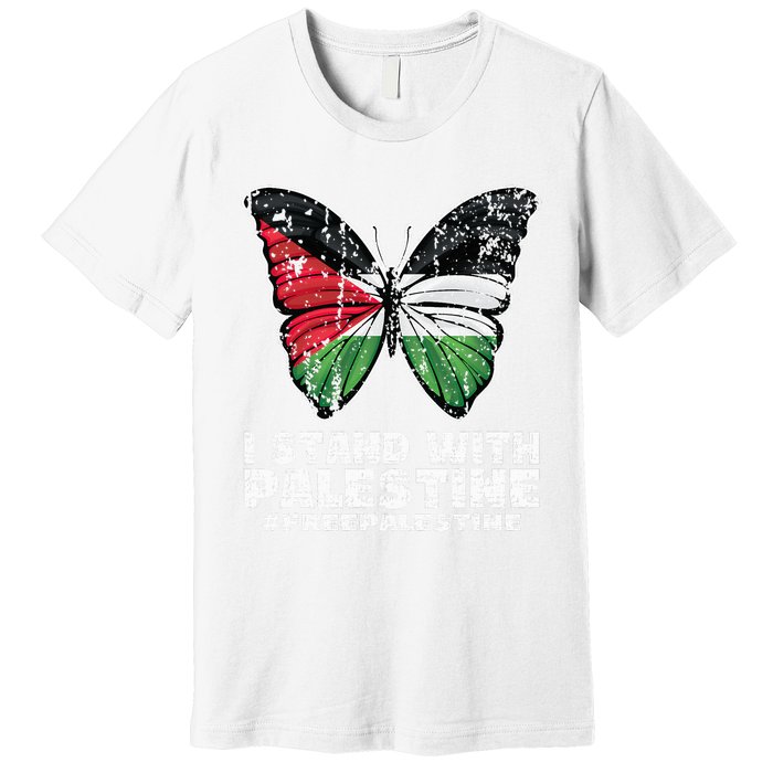 I Stand With Palestine For Their Freedom Free Palestine Premium T-Shirt