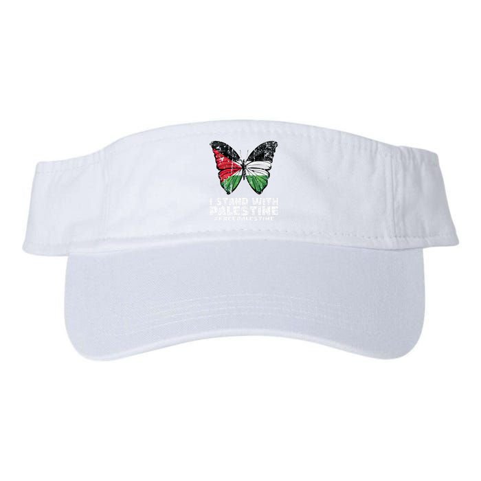 I Stand With Palestine For Their Freedom Free Palestine Valucap Bio-Washed Visor