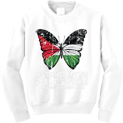 I Stand With Palestine For Their Freedom Free Palestine Kids Sweatshirt