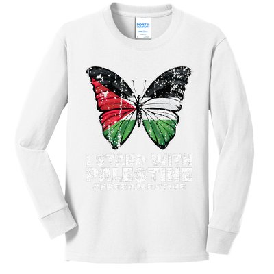 I Stand With Palestine For Their Freedom Free Palestine Kids Long Sleeve Shirt