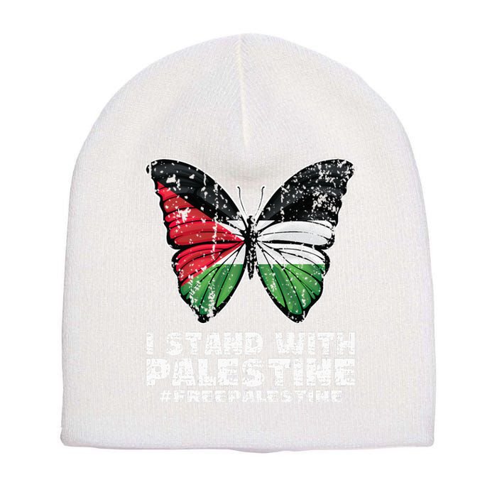 I Stand With Palestine For Their Freedom Free Palestine Short Acrylic Beanie