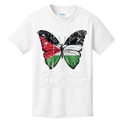 I Stand With Palestine For Their Freedom Free Palestine Kids T-Shirt