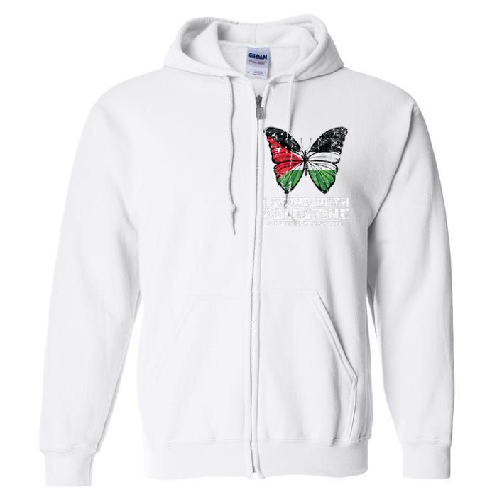 I Stand With Palestine For Their Freedom Free Palestine Full Zip Hoodie