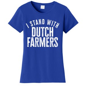 I Stand With Dutch Farmers Netherlands Protest Dutch Flag Cool Gift Women's T-Shirt