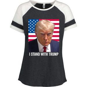 I Stand With Trump Gift Enza Ladies Jersey Colorblock Tee