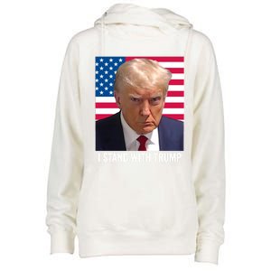 I Stand With Trump Gift Womens Funnel Neck Pullover Hood