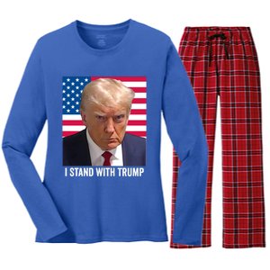 I Stand With Trump Gift Women's Long Sleeve Flannel Pajama Set 