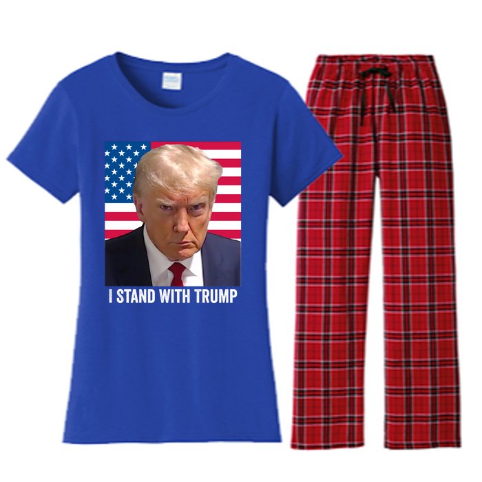 I Stand With Trump Gift Women's Flannel Pajama Set