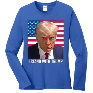 I Stand With Trump Gift Ladies Long Sleeve Shirt