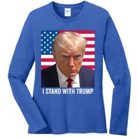 I Stand With Trump Gift Ladies Long Sleeve Shirt