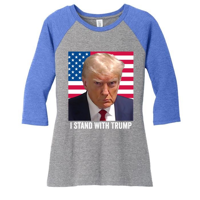 I Stand With Trump Gift Women's Tri-Blend 3/4-Sleeve Raglan Shirt