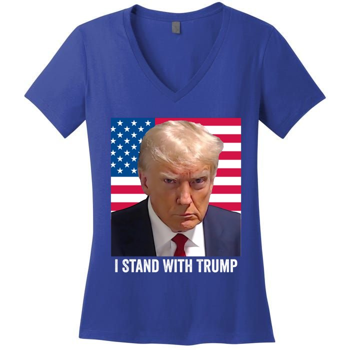 I Stand With Trump Gift Women's V-Neck T-Shirt