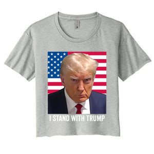 I Stand With Trump Gift Women's Crop Top Tee