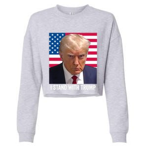 I Stand With Trump Gift Cropped Pullover Crew