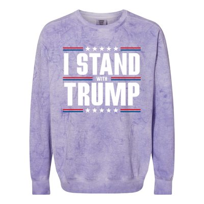 I Stand With Trump: 2024 Election Support Great Gift Colorblast Crewneck Sweatshirt