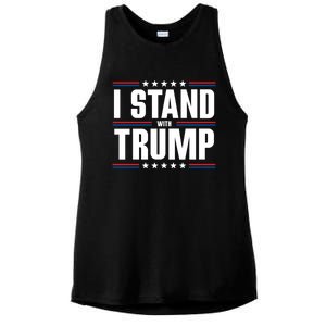 I Stand With Trump: 2024 Election Support Great Gift Ladies PosiCharge Tri-Blend Wicking Tank