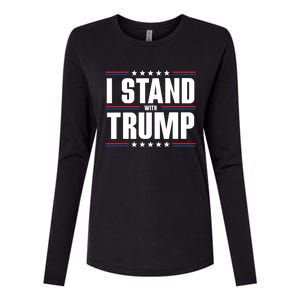 I Stand With Trump: 2024 Election Support Great Gift Womens Cotton Relaxed Long Sleeve T-Shirt