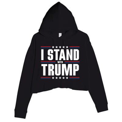 I Stand With Trump: 2024 Election Support Great Gift Crop Fleece Hoodie