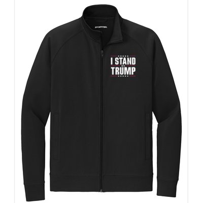 I Stand With Trump: 2024 Election Support Great Gift Stretch Full-Zip Cadet Jacket