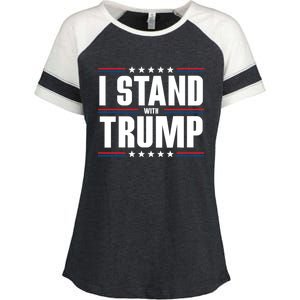 I Stand With Trump: 2024 Election Support Great Gift Enza Ladies Jersey Colorblock Tee