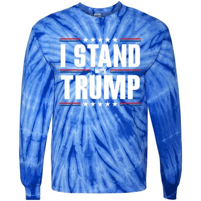 I Stand With Trump: 2024 Election Support Great Gift Tie-Dye Long Sleeve Shirt