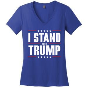 I Stand With Trump: 2024 Election Support Great Gift Women's V-Neck T-Shirt