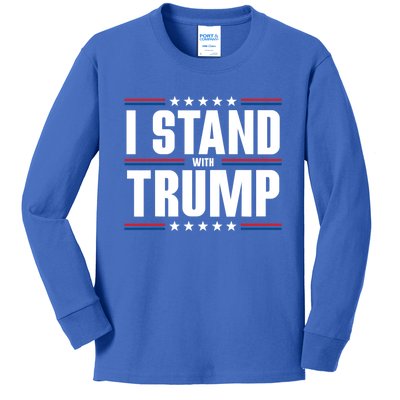 I Stand With Trump: 2024 Election Support Great Gift Kids Long Sleeve Shirt