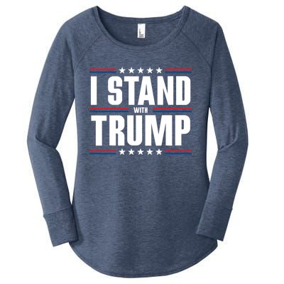 I Stand With Trump: 2024 Election Support Great Gift Women's Perfect Tri Tunic Long Sleeve Shirt