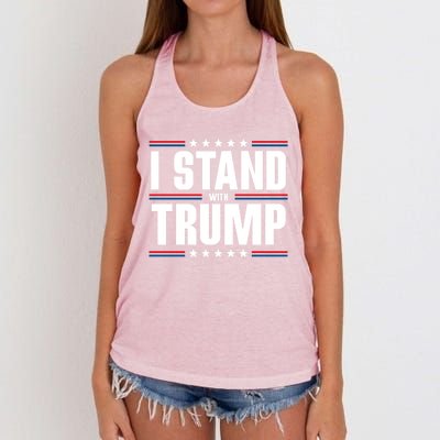 I Stand With Trump: 2024 Election Support Great Gift Women's Knotted Racerback Tank