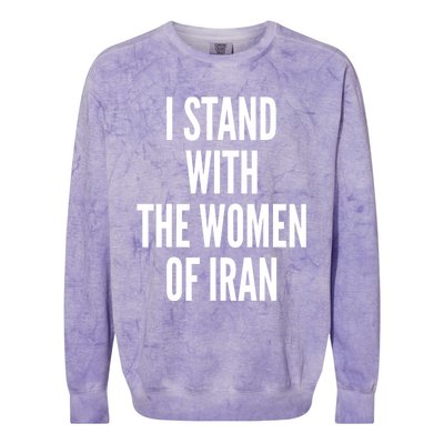 I Stand With The Women Of Iran Iranian Flag, #Freeiran FIST Colorblast Crewneck Sweatshirt