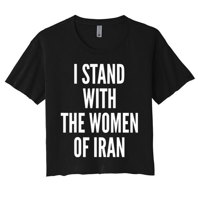 I Stand With The Women Of Iran Iranian Flag, #Freeiran FIST Crop Top